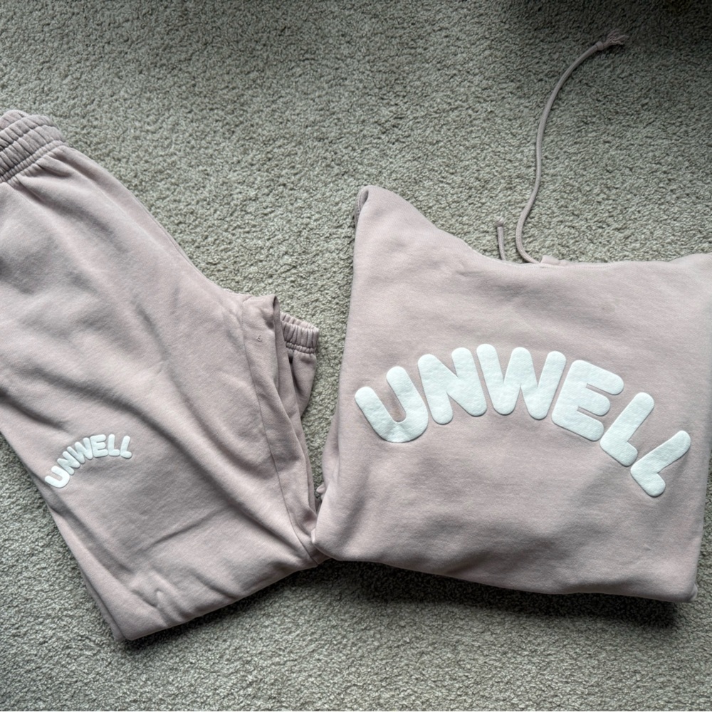 Unwell Women's Hoodie & Jogger Set in Dusty Pink